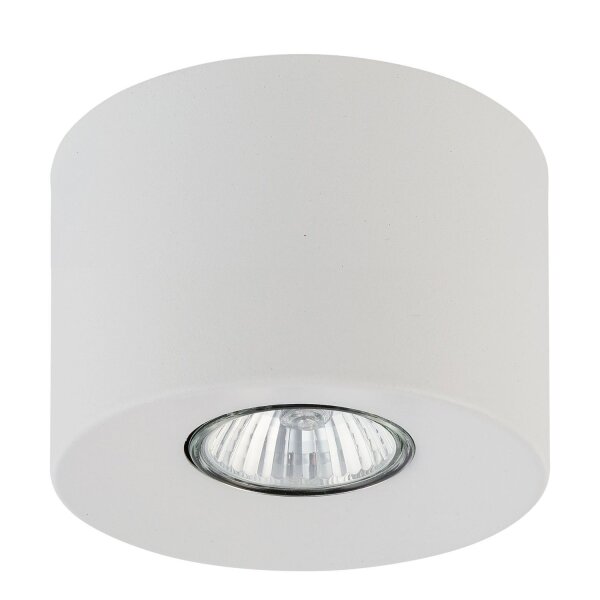 Deckenspot Weiß Metall Ø 11 cm rund flach GU10