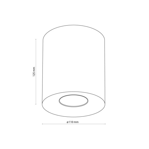 Aufbauspot Weiß Metall Ø 11 cm rund GU10 Zeitlos