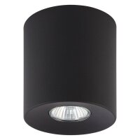 Aufbauspot Schwarz Metall Ø 11 cm rund GU10 ADELIA