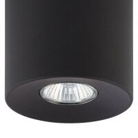 Aufbauspot Schwarz Metall Ø 11 cm rund GU10 ADELIA