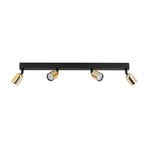 Deckenstrahler Wohnzimmer 84 cm lang Metall Schwarz Gold