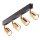 Deckenstrahler Wohnzimmer 84 cm lang Metall Schwarz Gold