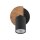 Spot Strahler Metall Holz schwenkbar Schwarz Natur GU10