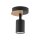 Spot Strahler Metall Holz schwenkbar Schwarz Natur GU10
