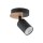 Spot Strahler Metall Holz schwenkbar Schwarz Natur GU10