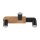 Aufbaustrahler 3-flammig GU10 51 cm Metall Holz Modern