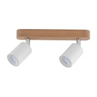 Deckenlampe Weiß Holz Metall länglich 35 cm...