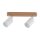 Deckenlampe Weiß Holz Metall länglich 35 cm GU10 LIDIA