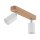 Deckenlampe Weiß Holz Metall länglich 35 cm GU10 LIDIA