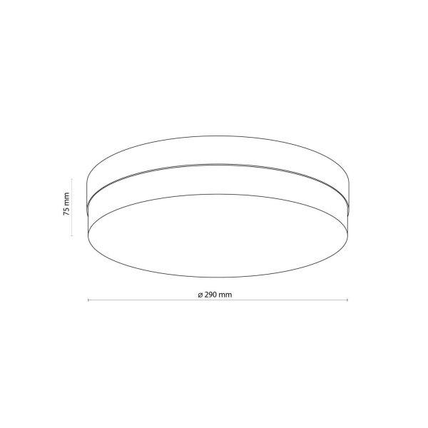 Badlampe Decke IP44 Badezimmer Ø 29 cm rund Weiß Schwarz