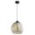 Hängelampe Kugel Ø 30 cm E27 Rauchglas verstellbar