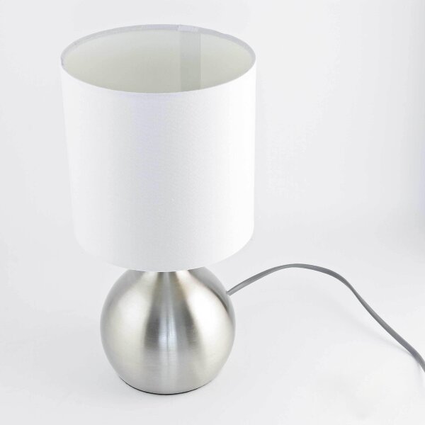 Dimmbare Touch Schreibtischleuchte Touchdimmer Modern silbern