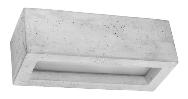 Beton Wandleuchte Up Down 30 cm eckig E27 Grau