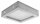 LED Deckenleuchte Beton eckig B: 33 cm flach blendarm