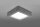 LED Deckenleuchte Beton eckig B: 33 cm flach blendarm
