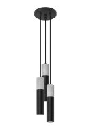 Hängelampe Schwarz Grau Ø 20 cm Metall Beton...