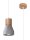 Pendelleuchte Beton Holz Ø 12 cm Skandinavisch E27