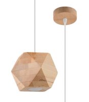 H&auml;ngelampe Holz geometrisch klein GU10 wohnlich ALBALI
