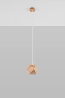 Hängelampe Holz geometrisch klein GU10 wohnlich ALBALI