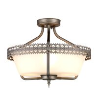 Deckenlampe Glas Metall handbemalt Ø44cm Wohnzimmer