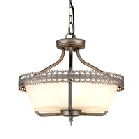 Deckenlampe Glas Metall handbemalt Ø44cm Wohnzimmer