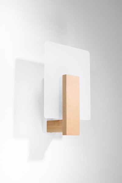 Wandlampe E14 Glas Holz Modern wohnlich DORETT