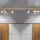 Spot Strahler Holz 120 cm lang 6-flammig schwenkbar