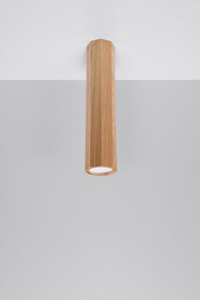 Deckenspot Holz H: 30 cm schmal GU10 blendarm Modern