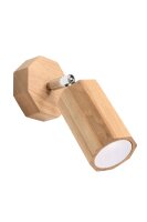 Wandspot Holz H: 17,5 cm klein schwenkbar GU10 SAMON