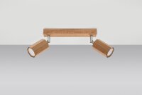Deckenstrahler Holz länglich 30 cm 2-flammig GU10...