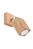 Wandlampe Spot verstellbar GU10 eckig Modern Holz