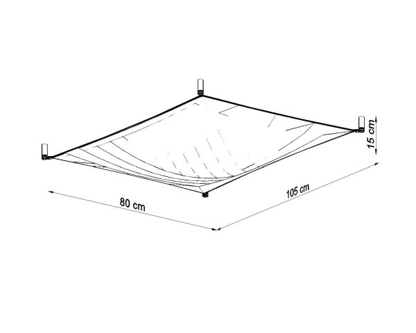 Deckenlampe Weiß Stoff 105 cm lang eckig inkl. LED