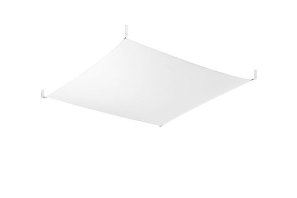 Deckenleuchte Stoff 105 cm Weiß mit LED Leuchtmittel