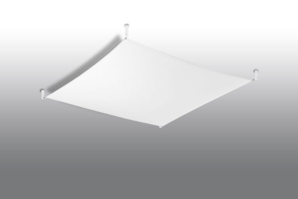Deckenleuchte Stoff 105 cm Weiß mit LED Leuchtmittel