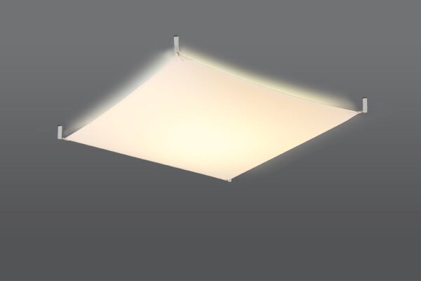 Deckenleuchte Stoff 105 cm Weiß mit LED Leuchtmittel