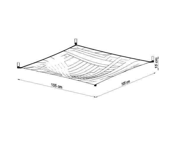 Deckenleuchte Stoff 105 cm Weiß mit LED Leuchtmittel