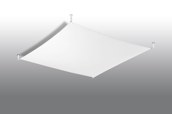 Weiße Deckenlampe 140 cm lang quadratisch inkl. LED