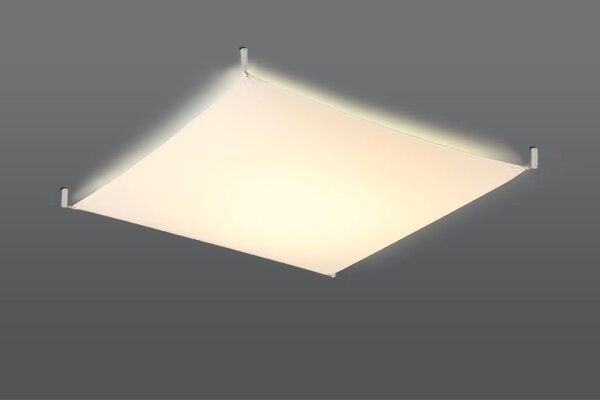 Weiße Deckenlampe 140 cm lang quadratisch inkl. LED