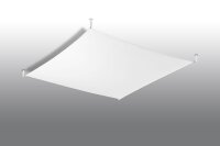 Weiße Deckenlampe 140 cm lang quadratisch inkl. LED