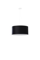 Pendelleuchte Stoff Glas &Oslash; 50 cm Schwarz blendarm...
