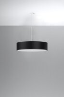 Pendelleuchte rund Ø 50 cm Schwarz blendarm Stoff...