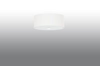 Deckenlampe Weiß Stoff Glas Ø 30 cm rund...