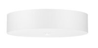 Deckenlampe Wei&szlig; Stoff Glas &Oslash; 50 cm rund...