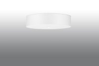 Deckenlampe Weiß Stoff Glas Ø 50 cm rund...