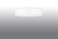 Deckenlampe rund Ø 50 cm Weiß Stoff Glas...