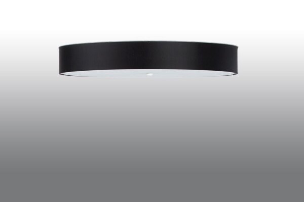 Deckenlampe rund Ø 100 cm Schwarz blendarm 6x E27 ZIROLI