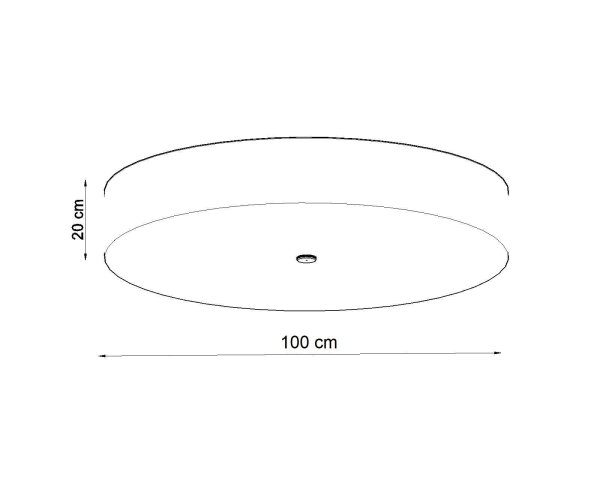 Deckenlampe rund Ø 100 cm Schwarz blendarm 6x E27 ZIROLI