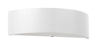 Wandleuchte Weiß Stoff Glas 45 cm Up Down Modern 2x...