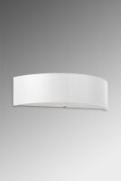 Wandleuchte Weiß Stoff Glas 45 cm Up Down Modern 2x...