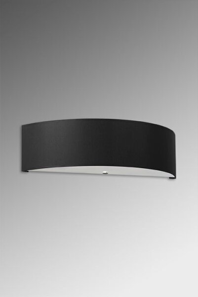 Wandlampe Up Down Schwarz Stoff Glas 45 cm indirekt